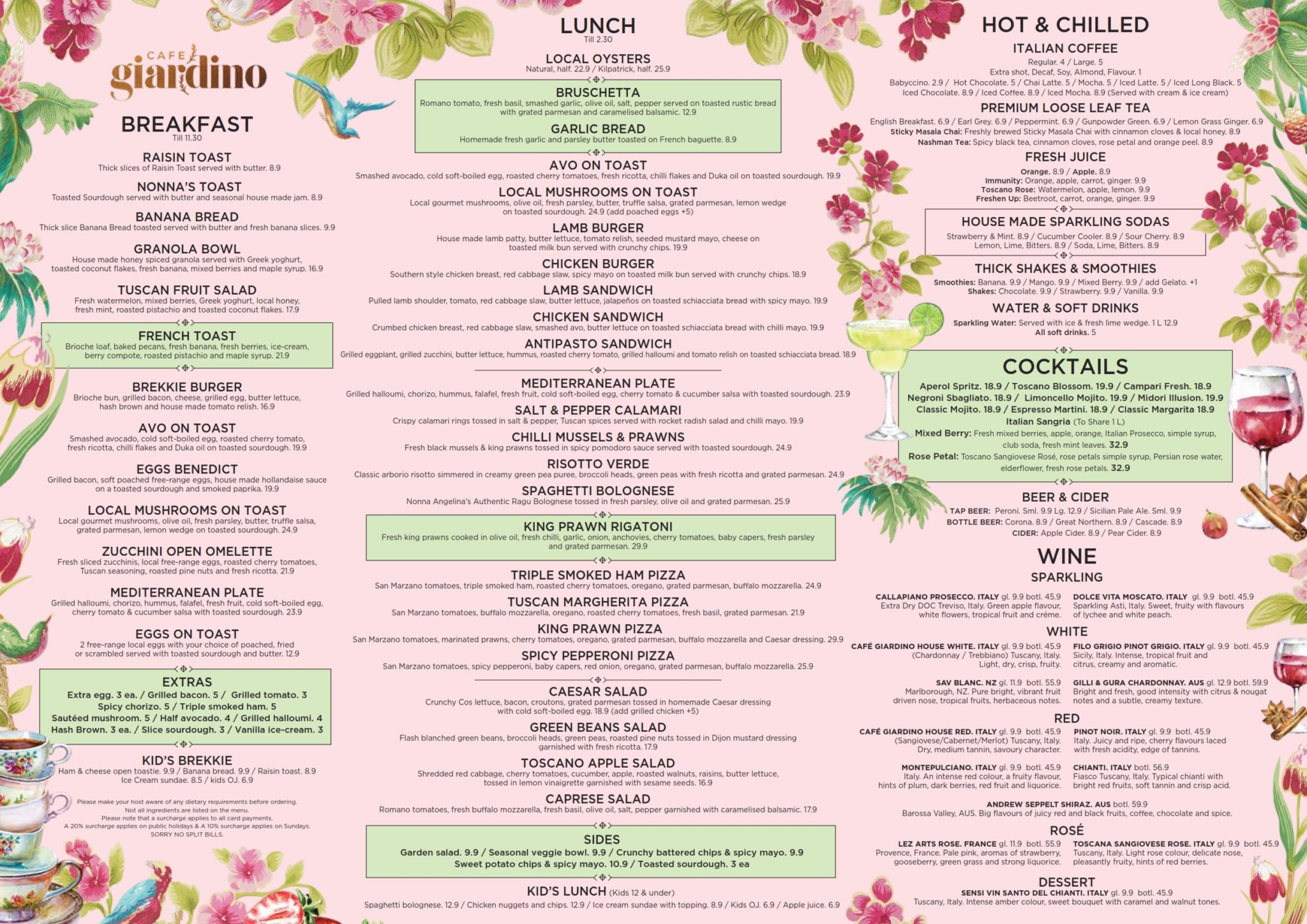 Breakfast And Lunch Menu 2021 12 15